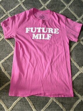 Pink Graphic Short Sleeve Tee - "Future MILF"